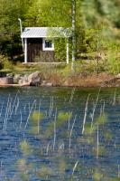 Kleine Hütte am See