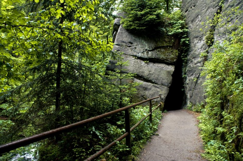 Wandern an der Klamm (Kamenice)